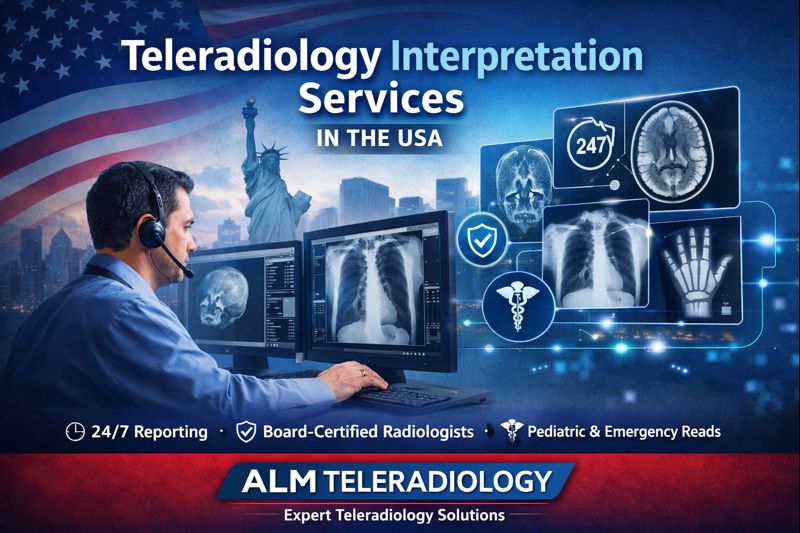 Teleradiology interpretation services in the USA with board-certified radiologists reviewing digital medical imaging scans