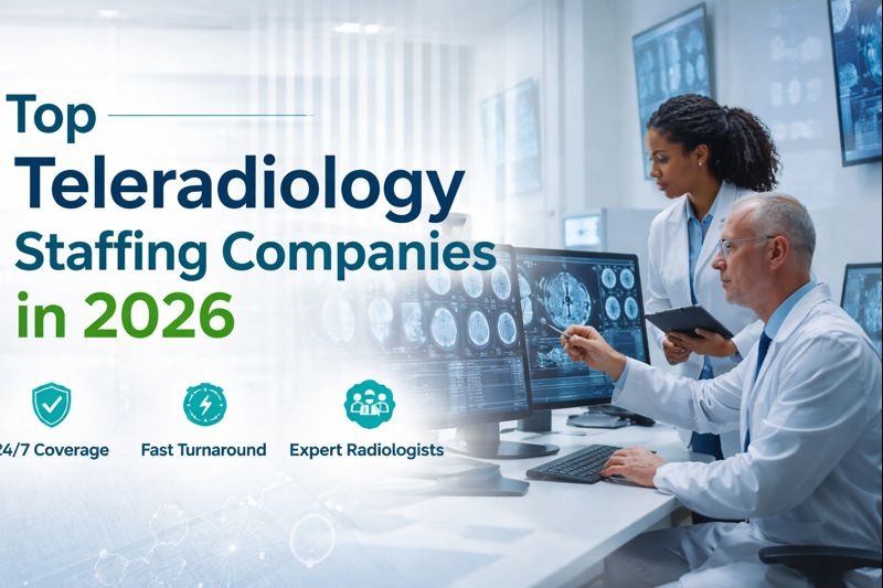 Top teleradiology staffing companies in 2026 led by ALM Teleradiology providing 24/7 remote radiology services