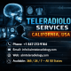 Teleradiology Services California USA with radiologist analyzing X-rays on digital screens and 24/7 reporting services